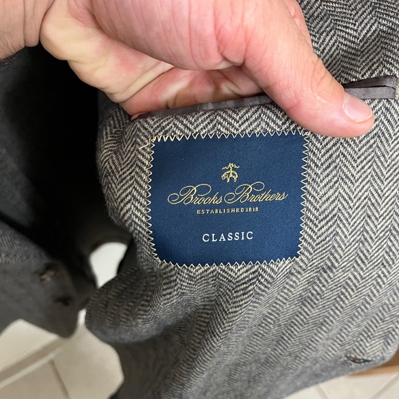 Men Blazer Suit Wool Jacket Brooks Brothers size 42R - Picture 2 of 5